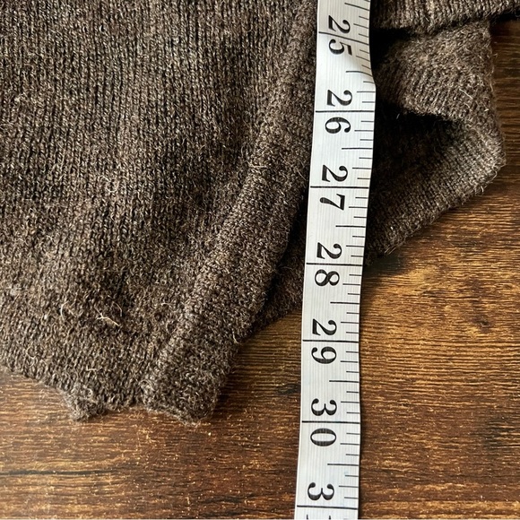 Betabrand Black Sheep Wrap Sweater S/M Brown Wool/Alpaca Blend Hooded Cardigan - Picture 4 of 13